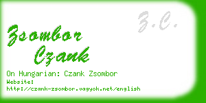 zsombor czank business card